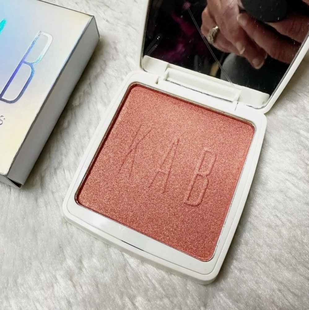 KAB Cosmetics Pressed Glow Highlighting Blush Powder in French Kiss